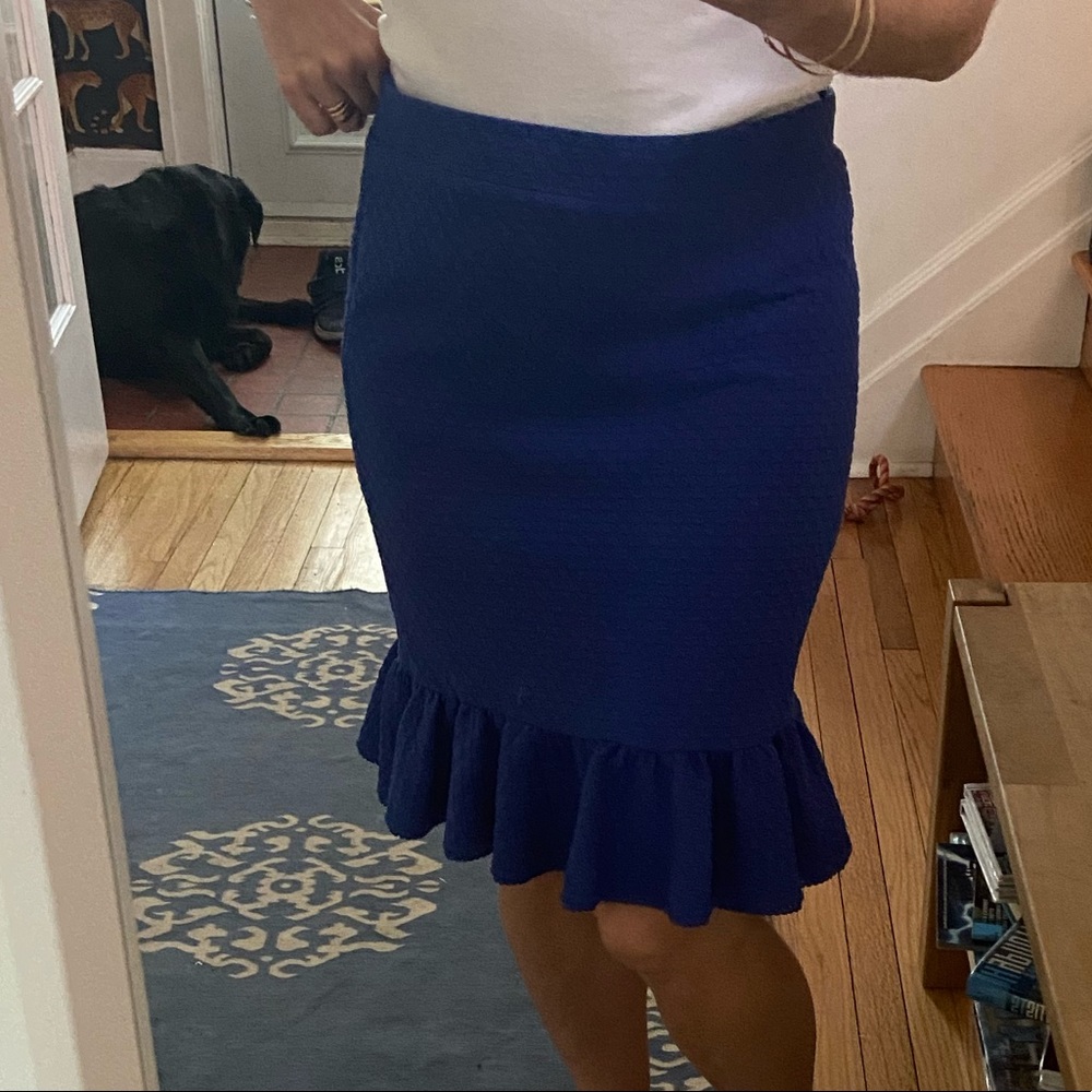 Anthropologie stretch ruffle skirt